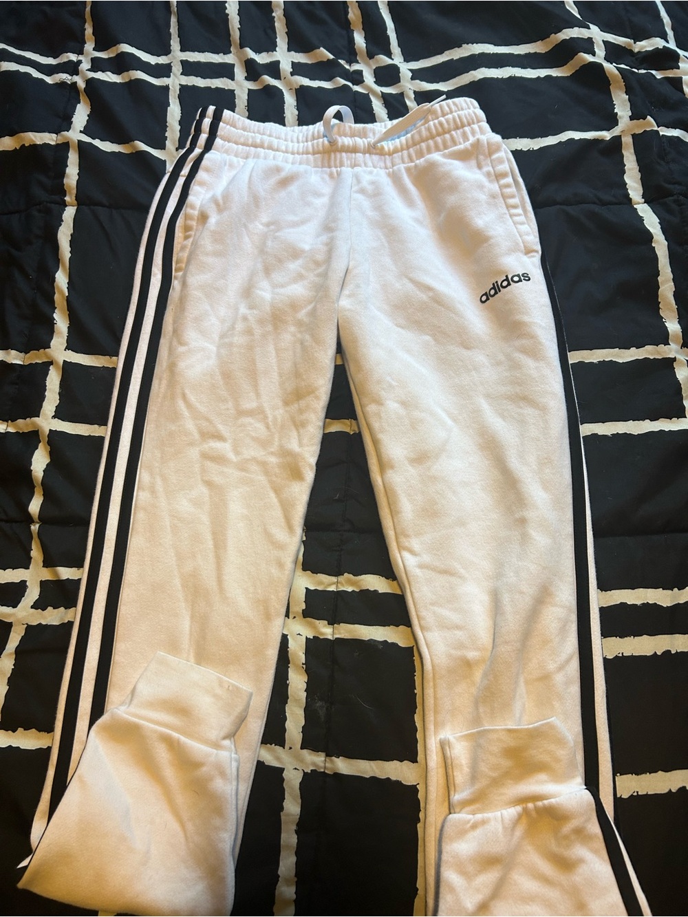 White adidas joggers
